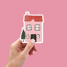 Load image into Gallery viewer, Sticker Christmas House Pink