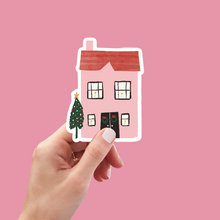 Load image into Gallery viewer, Sticker Christmas House Pink
