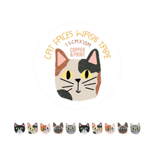 Load image into Gallery viewer, Washi Tape Cat Faces
